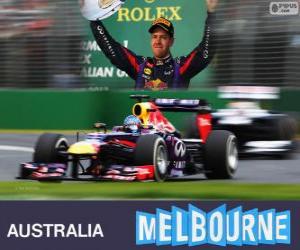 puzzel Sebastian Vettel - Red Bull - Grand Prix van Australië 2013, 3e ingedeeld