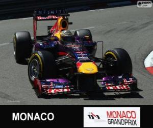 puzzel Sebastian Vettel - Red Bull - Grand Prix van Monaco 2013, 2º ingedeeld
