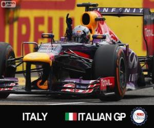 puzzel Sebastian Vettel viert zijn overwinning in de Grand Prix van Italië 2013