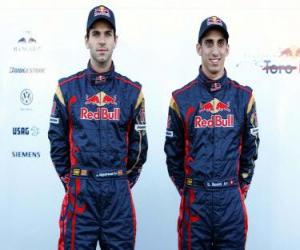 puzzel Sebastien Buemi en Alguersuari, Scuderia Toro Rosso F1