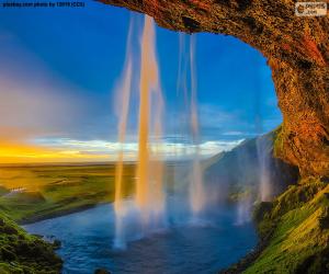 puzzel Seljalandsfoss, IJsland