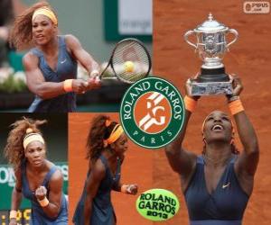 puzzel Serena Williams kampioen Roland Garros 2013