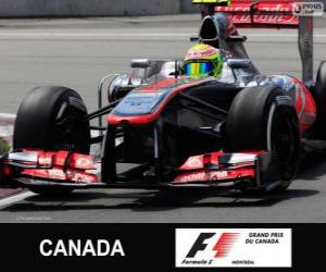 puzzel Sergio Perez - McLaren - Circuit Gilles Villeneuve, Montréal, 2013
