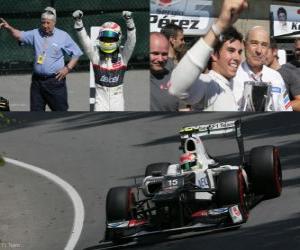 puzzel Sergio Perez - Sauber - Grand Prize van Canada (2012) (3de positie)