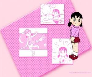 puzzel Shizuka Minamoto is het enige meisje in de groep
