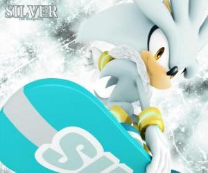 puzzel Silver the Hedgehog, egel dat afkomstig is van de toekomst