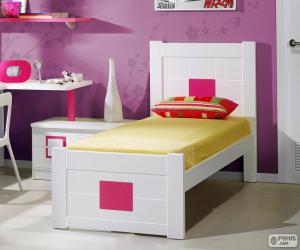 puzzel Single bed met hoofdeinde