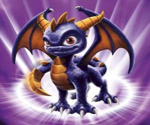 puzzel Skylander Spyro, de draak is een geduchte tegenstander die kan vliegen en vuur schiet uit de mond. Magic Skylanders