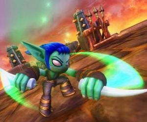 puzzel Skylander Stealth Elf, de ninja strijder. Leven Skylanders