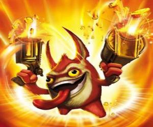 puzzel Skylander Trigger Happy, de koning van de trekker. Tech Skylanders