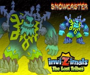 puzzel Snowcaster. Invizimals The Lost Tribes. De Allerhoogste Heer van Ice, een mystieke en krachtige wijze die leeft in de gletsjers