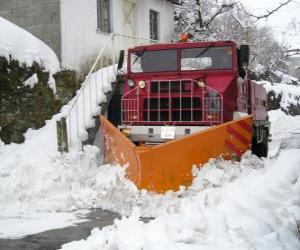 puzzel Snowplow doen hun werk