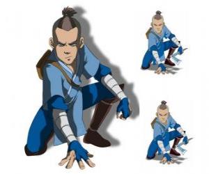 puzzel Sokka is een 15 jaar oude krijger van de Zuidelijke Waterstam, die gaat met Aang