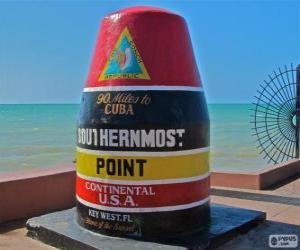 puzzel Southernmost Point, (zuidelijkste), Key West, Florida, Verenigde Staten