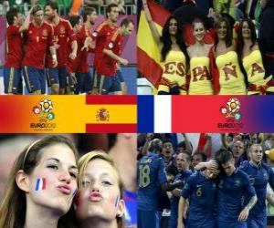 puzzel Spanje - Frankrijk, kwartfinales, Euro 2012