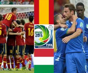 puzzel Spanje - Italië, halve finales, de FIFA Confederations Cup 2013