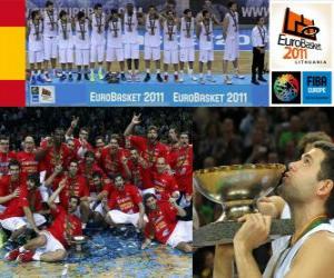 puzzel Spanje, kampioen van EuroBasket 2011