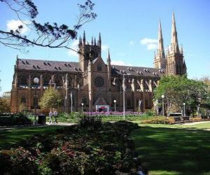 puzzel St. Mary's kathedraal, Sydney, Australië