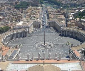 puzzel St. Peter's Square in het Vaticaan, de Heilige Stoel.