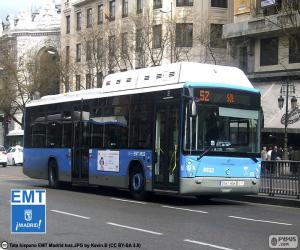 puzzel Stadsbussen van Madrid
