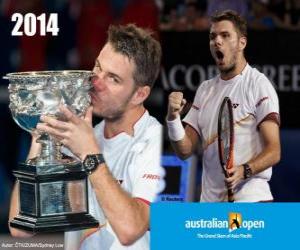 puzzel Stanislas Wawrinka kampioen Open Australië 2014