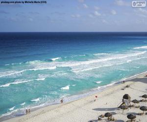 puzzel Strand in Cancun, Mexico