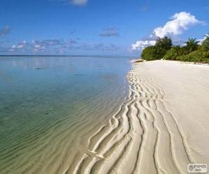 puzzel Strand in de Maldiven