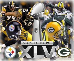 puzzel Super Bowl XLV - Pittsburgh Steelers vs Green Bay Packers