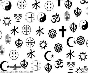 puzzel Symbolen religies