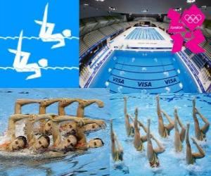 puzzel Synchroonzwemmen - Londen 2012-