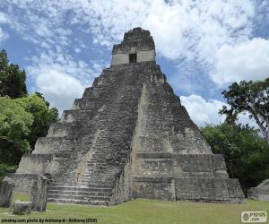 puzzel Tempel I van Tikal, Guatemala