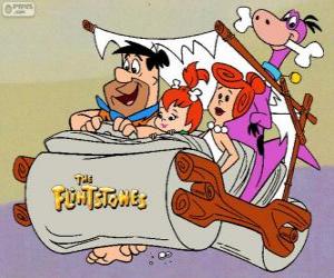 puzzel The Flintstones voertuig
