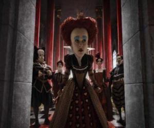 puzzel The Red Queen (Helena Bonham Carter) is de tirannieke heerser van de onderwereld.