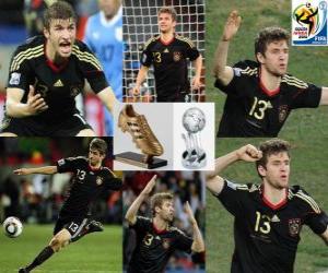 puzzel Thomas Müller topscorer (Gouden Schoen) WK Voetbal Zuid-Afrika 2010 en beste jonge speler van het toernooi.