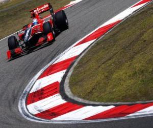 puzzel Timo Glock - Virgin - Shanghai 2010