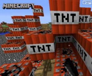 puzzel TNT explosieve blok van Minecraft