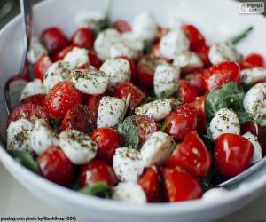 puzzel Tomaten- en mozzarellasalade