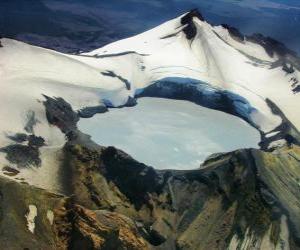 puzzel Tongariro National Park, Nieuw-Zeeland.