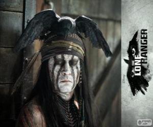 puzzel Tonto (Johnny Deep) in de film Lone Ranger