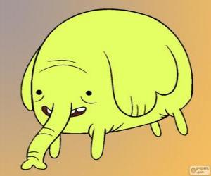 puzzel TreeTrunks, de miniatuur olifant die Finn en Jake vriendin