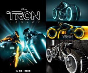puzzel Tron: Legacy en fantastische voertuigen