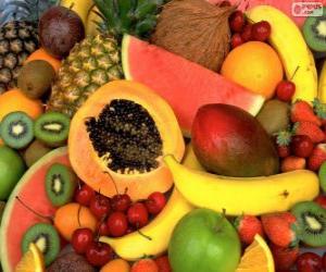 puzzel Tropische vruchten