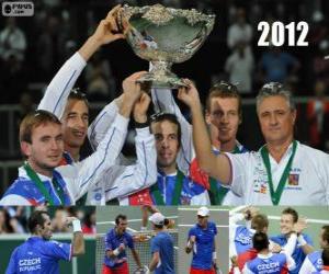 puzzel Tsjechische Republiek, kampioen van de Copa Davis 2012