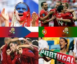puzzel Tsjechische Republiek - Portugal, kwartfinales, Euro 2012
