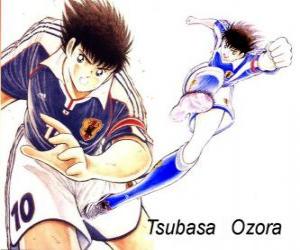 puzzel Tsubasa Ozora is Captain Tsubasa, de aanvoerder van het Japanse voetbalteam