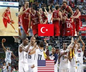 puzzel Turkije vs Verenigde Staten, Final, 2010 FIBA World Championship in Turkije