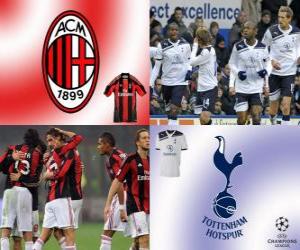 puzzel UEFA Champions League achtste finales van 2010-11, AC Milan - Tottenham Hotspur FC
