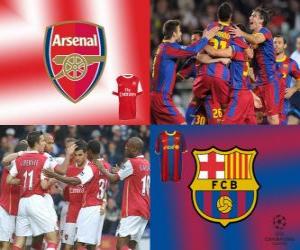 puzzel UEFA Champions League achtste finales van 2010-11, Arsenal FC - FC Barcelona