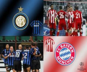 puzzel UEFA Champions League achtste finales van 2010-11, FC Bayern Munchen - FC Internazionale Milano