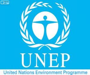 puzzel UNEP logo, Milieuprogramma van de Verenigde Naties